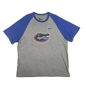 Nike Florida Gators T Shirt Gray Blue Mens XL